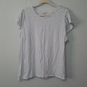 LOFT | Striped Short-Sleeved Top